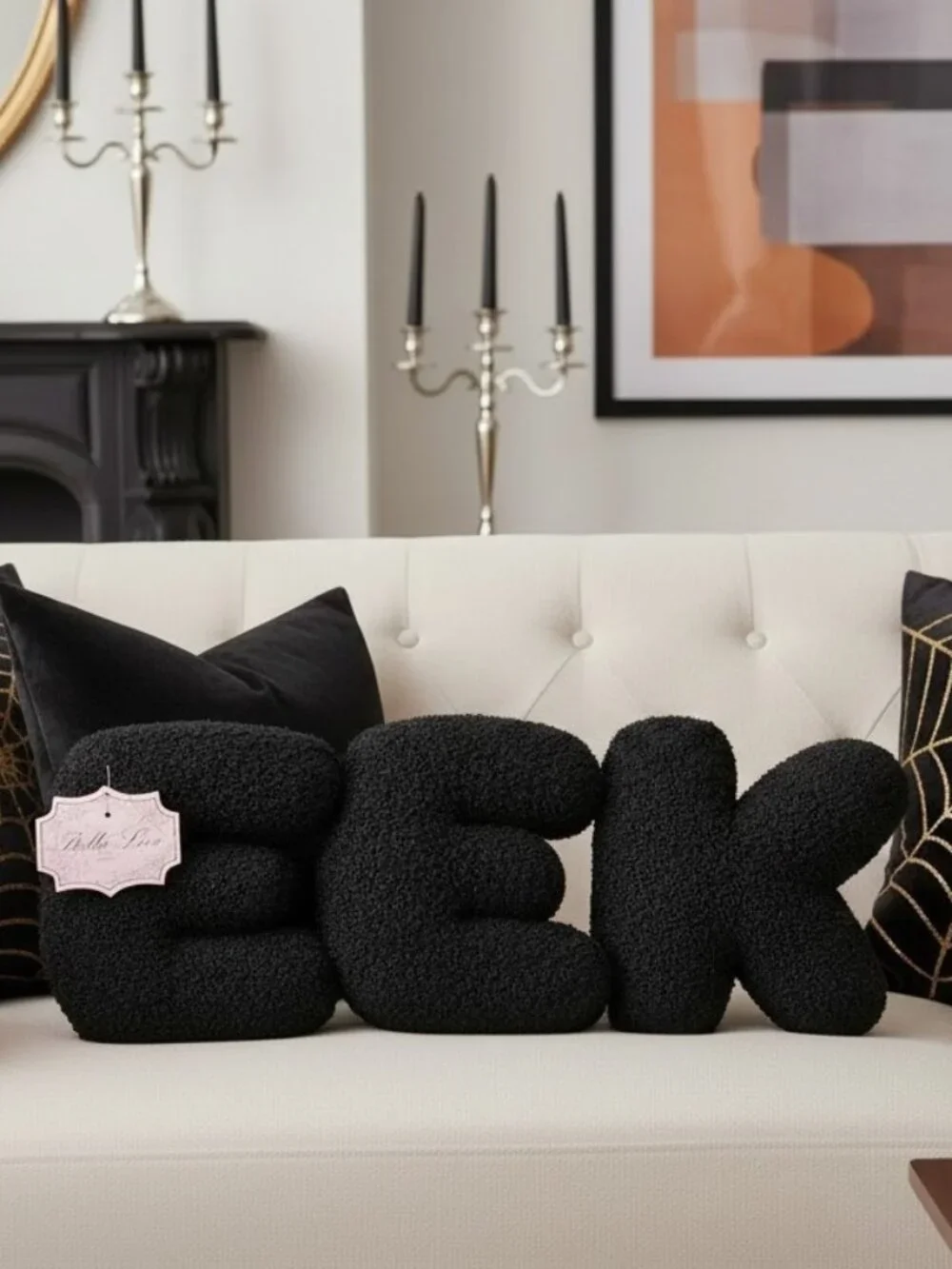 Bella Lux Halloween Black Sherpa 3D 
